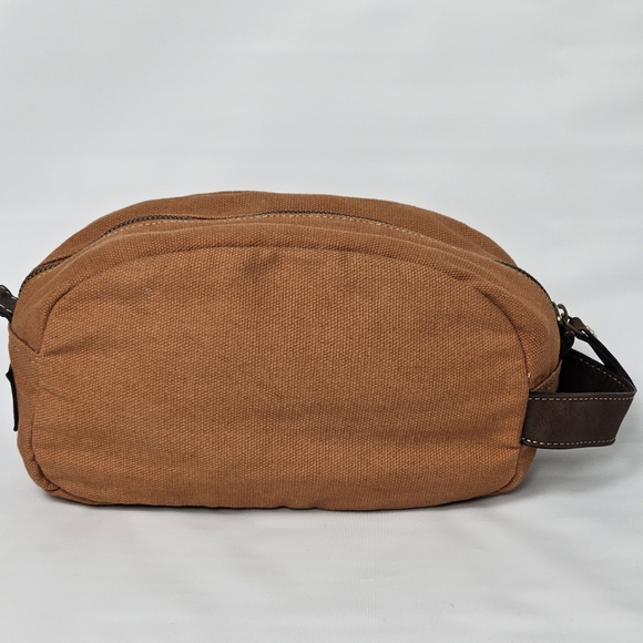 Timberland Men's Core Canvas Travel Toiletry Bag, Bronze/Dark Brown, EUC - Picture 2 of 10